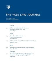 Icon image Yale Law Journal: Volume 122, Number 2 - November 2012