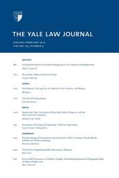 Icon image Yale Law Journal: Volume 124, Number 4 - January-February 2015